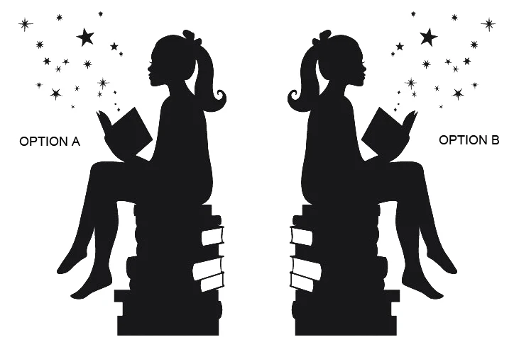 Большие размеры книги для чтения девочек волшебная Наклейка на стену виниловые