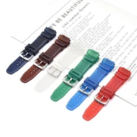 colorful watchband convex pu strap 1825mm rubber silicone bracelet for aq s810w ae 1000 1200w sgw 300 400h mrw 200h