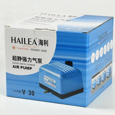 HAILEA V-30 25 Вт атмосферный немой мощный кислородный насос аэрационный насос аквариум для рыб Пруд кислородный аквариум плюс кислород - Цвет: V30 25W