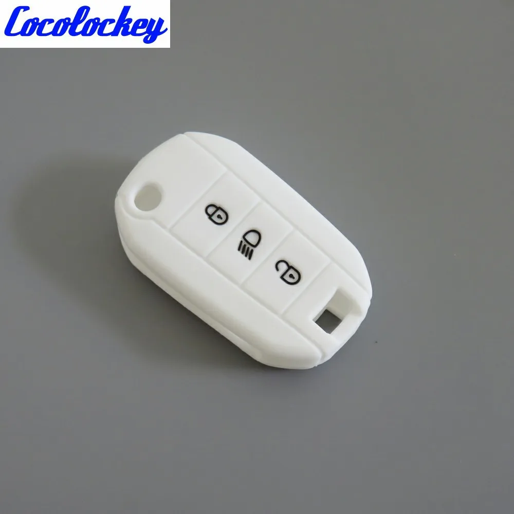 Cocolockey силиконовый чехол для брелка с ключом оболочки Peugeot 3008 208 308 508 408 2008 407 307 4008 flip