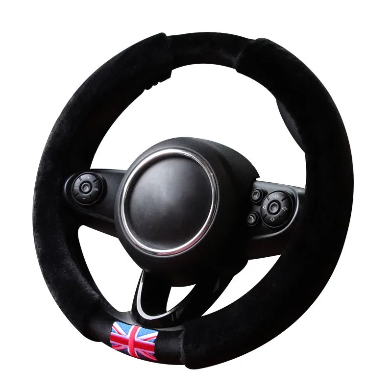38 см плюшевые зимние рулевое колесо крышка чехол для IPad Mini Cooper F54 F55 F56 F60 R55 R56 R60 R61 теплые аксессуары черный