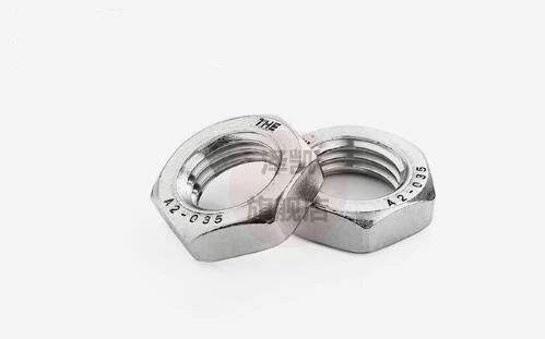 10pcs304 Шестигранная тонкая гайка из нержавеющей стали плоская винтовая крышка