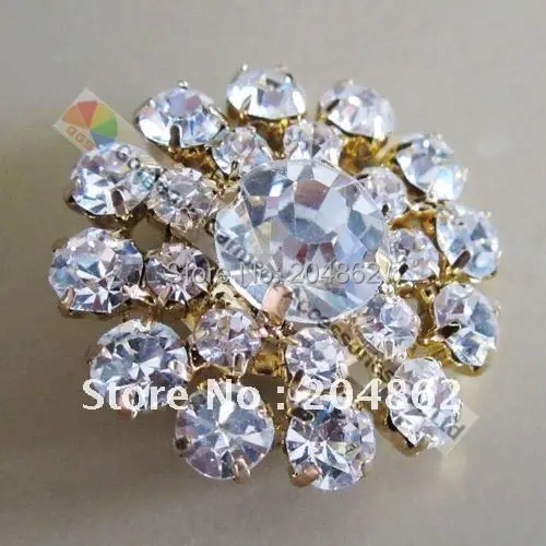 10 шт 27 мм круглая пуговица с прозрачными стразами Стразы центральный набор
