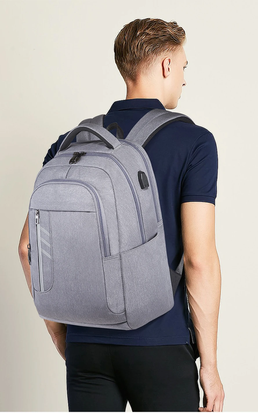 SNAP TOURS Waterproof Travel Backpack For Men USB Charging Portable Urban Laptop Backpack Large Space Trip Bagpack