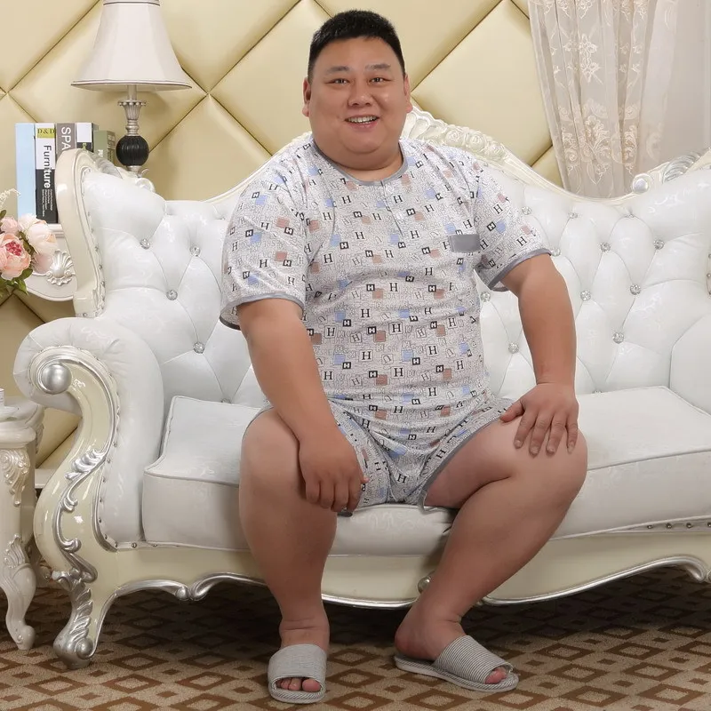 Большие размеры, шорты размера XXXXXL, Мужские пижамные комплекты с коротким рукавом, летняя Пижама, одежда для сна, сексуальный клетчатый Ночной костюм, мужские пижамы, 140 кг, 5XL - Цвет: 316