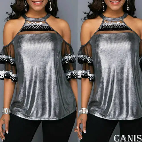 Новые женские летние топы с коротким рукавом и открытыми плечами