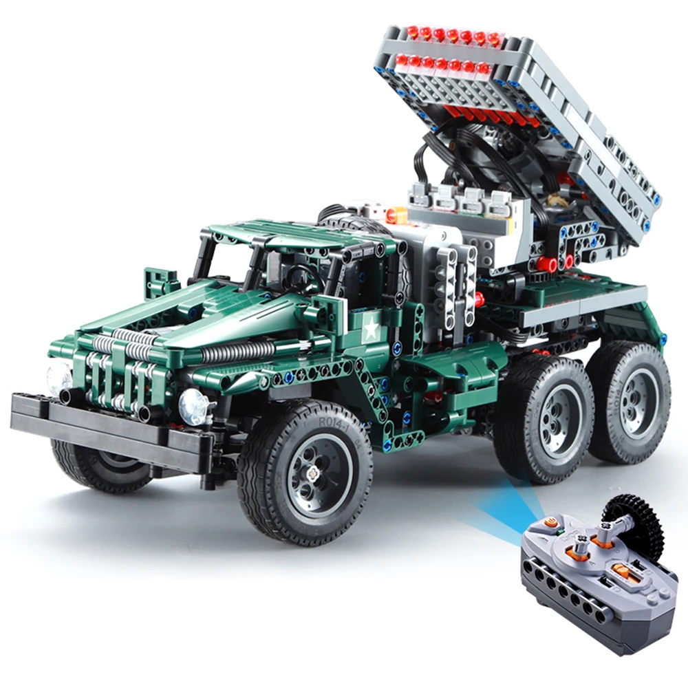 BM21 RC Rocket Gun Truck Car 2в1 Creator Technic Military MOC строительные блоки кирпичи модель Legoings
