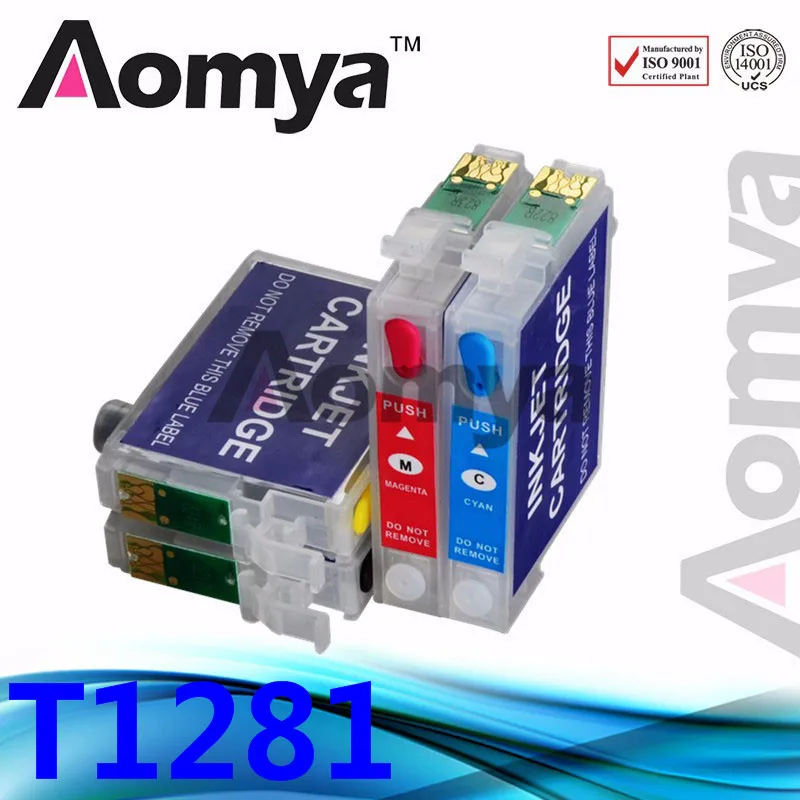 Aomya T1281 многоразового картридж для Epson S22 SX125 SX130 sx235w SX420W sx440w sx430w SX425W sx435w SX438 SX445W BX305F |