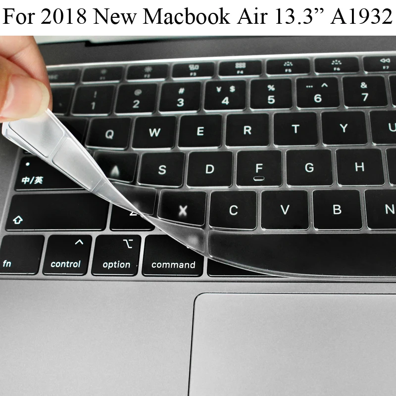Защитный чехол для клавиатуры из ТПУ нового Macbook Air 13 A1932 EU Layout Keyboard Cover MabookAir 3 2018
