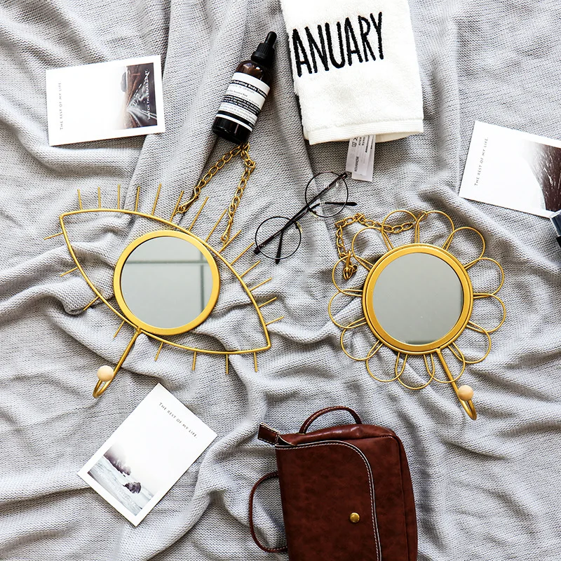 Скандинавские железные зеркальные крючки вешалка для кошелька настенное