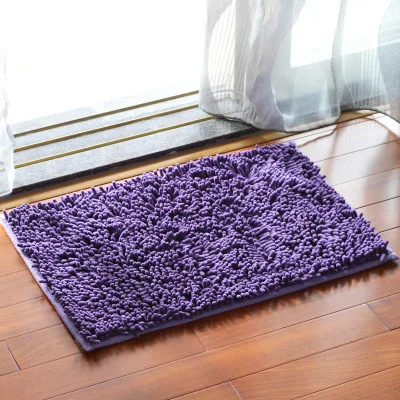 Light Purple Нескользящие коврики для ванной комнаты, коврики для кухни из синельной ткани, коврики для спальни, Противоскользящие коврики, Tapete Teppich tapis alfombra - Цвет: Light Purple