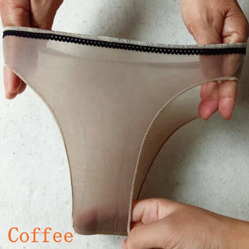 Coffee Бесшовные сексуальные прозрачные трусики, трусы, нижнее белье, Knicker прозрачные LWW9099 - Цвет: Coffee