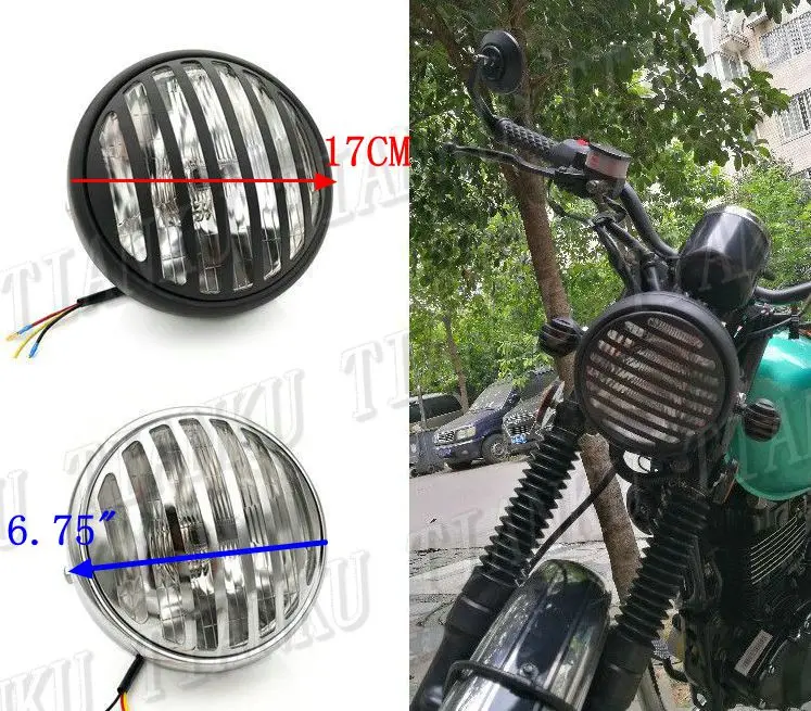 Металлическая решетка 7 дюймов передняя фара + крепление для Honda Rebel CMX 250 CA125 450 Gold