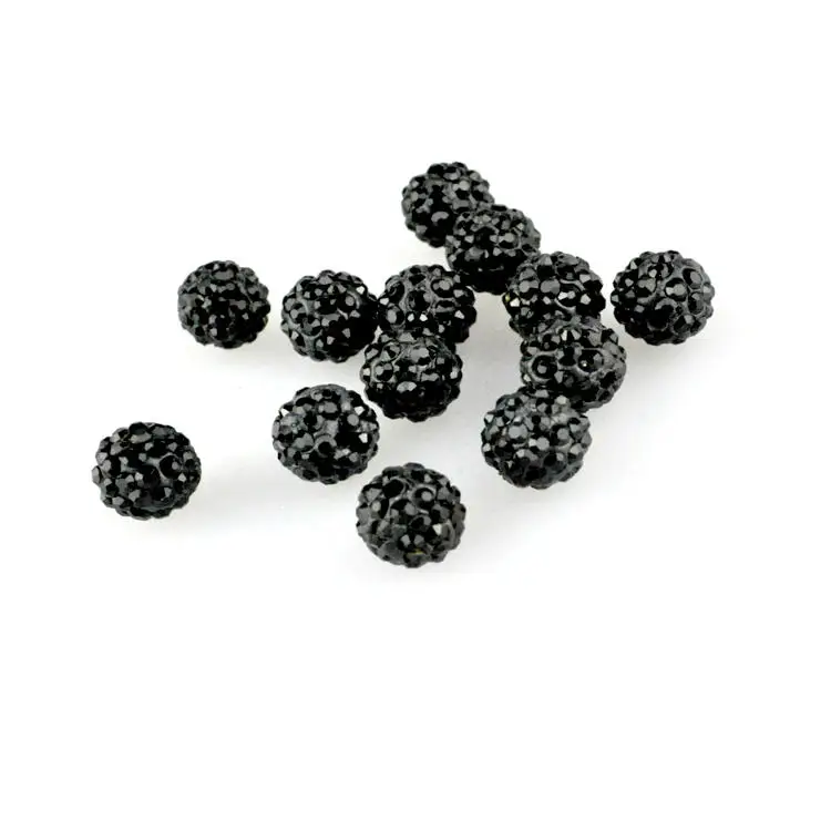 Черные глиняные хрустальные бусины 100 шт./лот для изготовления ювелирных изделий