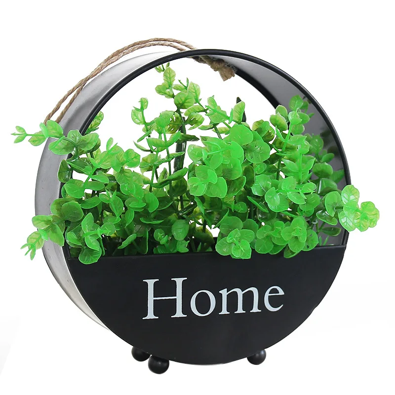 

Creative Iron Hanging Flowerpot Basket Decorate Home Desktop Garden High Quality Wall Flower Pot Arts Decor Crafts