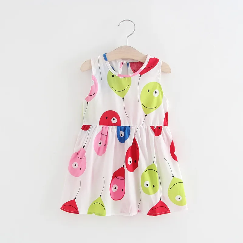 RS0002-01 Baby Girl Flamingo Dresses Summer Girls White Princess Dress Kids Sundress Children Birthday Clothing 1 2 3 4 5 6 7 Years - Цвет: RS0002-01