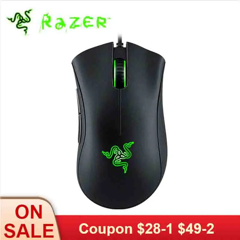 Проводная игровая мышь razer DeathAdder Elite с оптическим сенсором 16000 dpi, 7 автономных программируемых кнопок, эргономичный дизайн