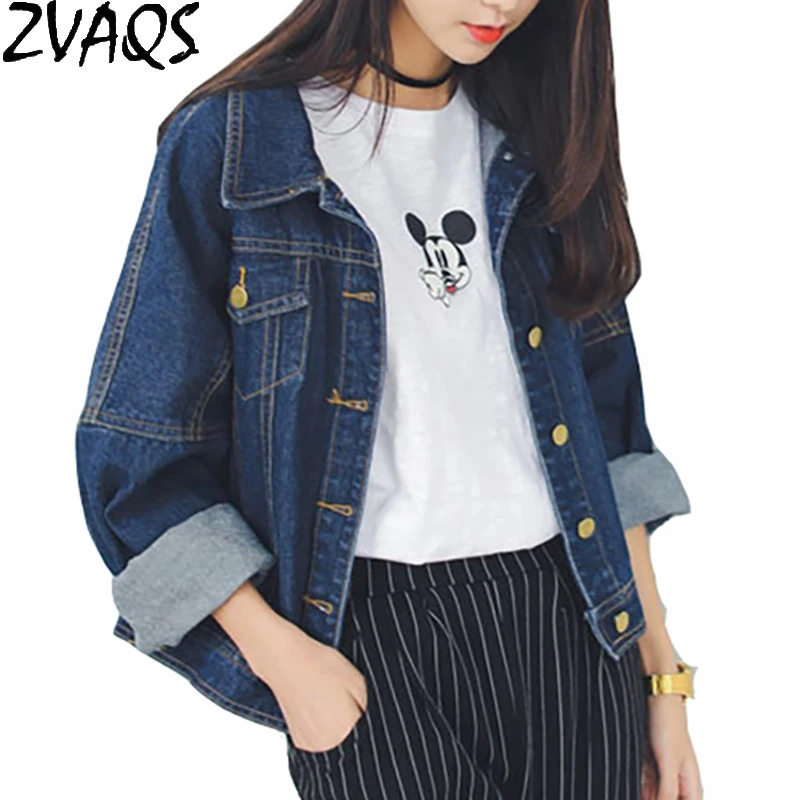 Женские джинсовые куртки Короткие топы весна-осень 2020 с длинным рукавом в стиле