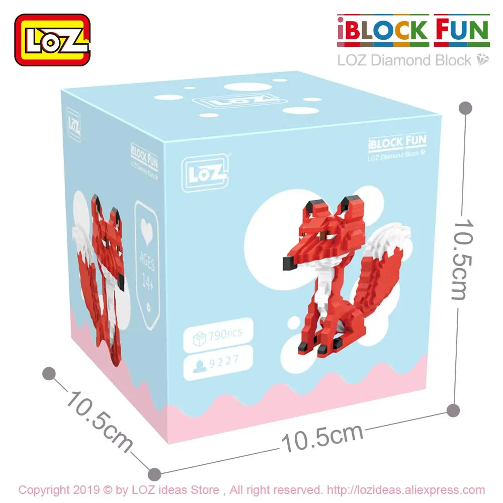 LOZ микро блоки Алмазные Кирпичи Anpanman Red Fox мультипликационный персонаж аниме