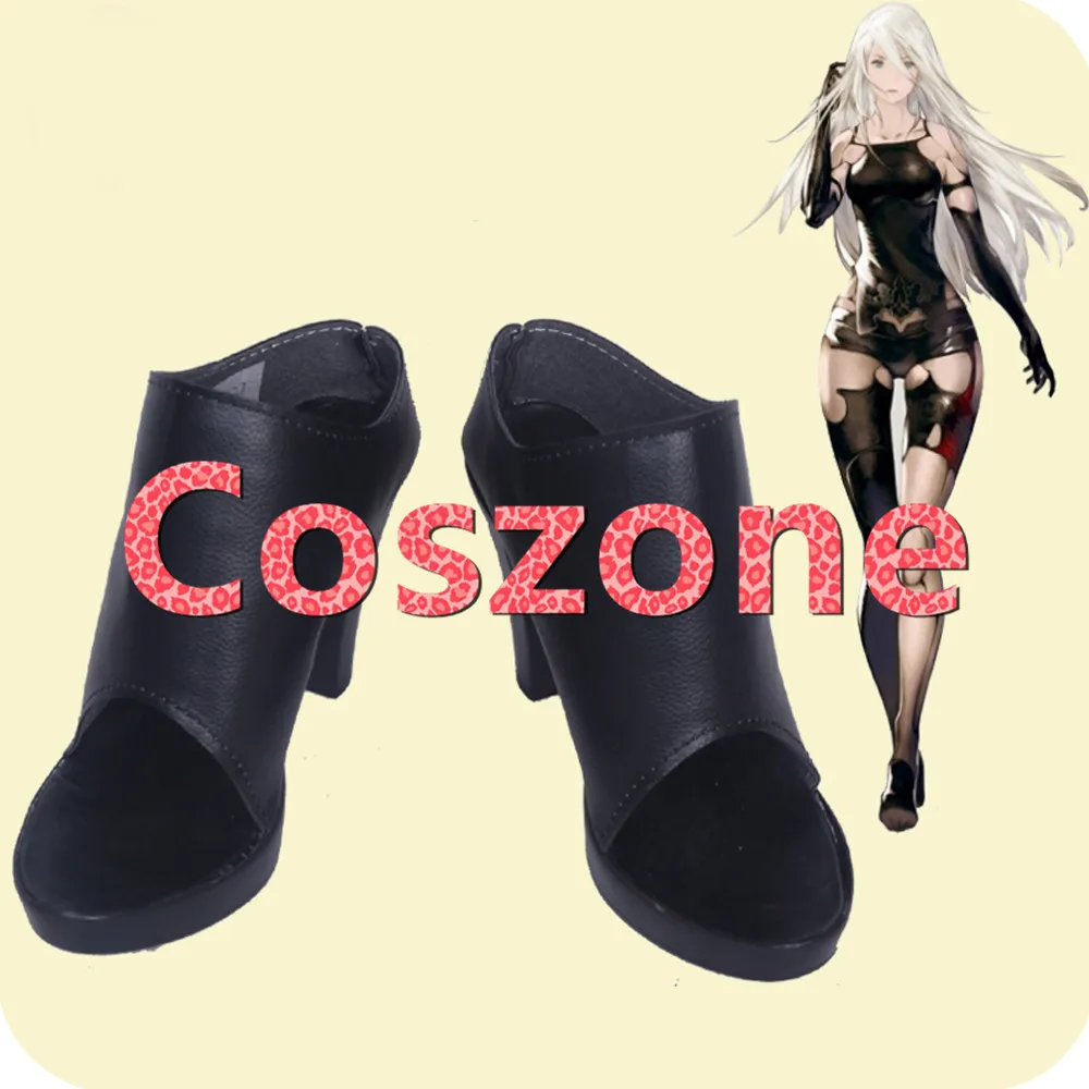 NieR: Automata YoRHa Type A No.2 A2 Black Cosplay Shoes Boots Halloween Carnival Party Costume Accessories | Тематическая одежда и