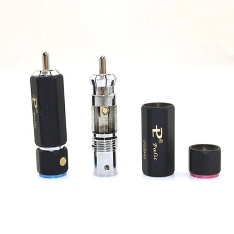 Новый Palic высокое качество родиевое покрытие RCA заглушка собирает припой A/V