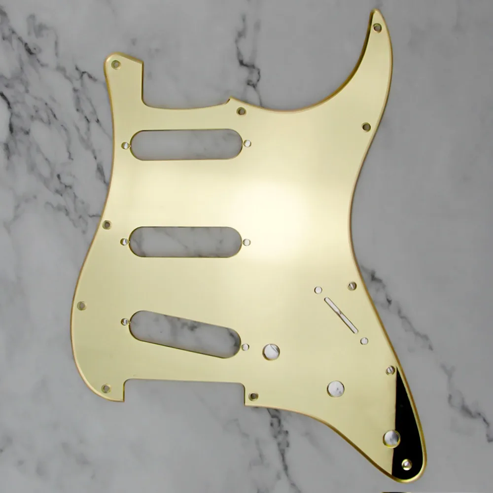 FLEOR 1 шт. зеркальная Гитара Pickguard 11 отверстий Страт гитара sss царапина пластина w/Pickguard винты для FD ST