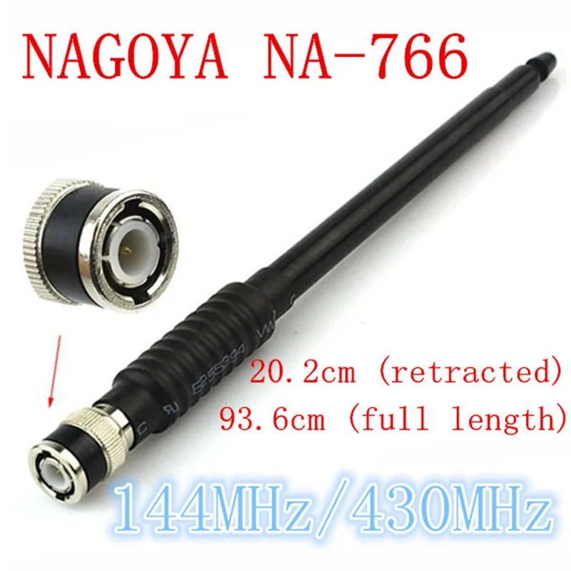 Новая антенна NAGOYA NA 766 BNC VHF/UHF 144 МГц/430 МГц 10 Вт для TK100 TK200 TK210 TK220 TK300 TK310 TK320|antenna vhf|vhf