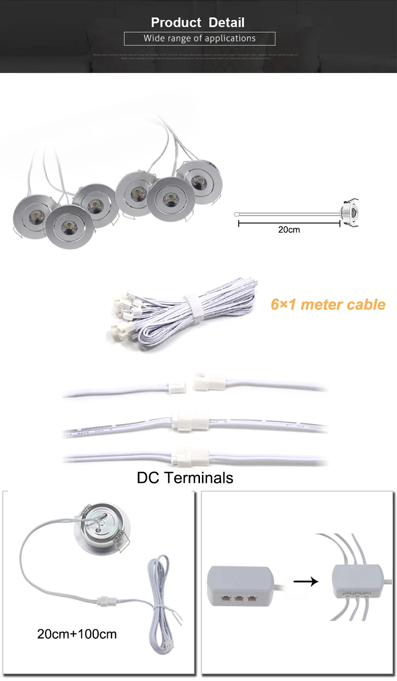 6 шт. 3 Вт 18 Вт COB светодиодный точечные потолочные светильники Dimmable утопило маленький Светодиодный точечный светильник шкаф светильник DC12/AC220V