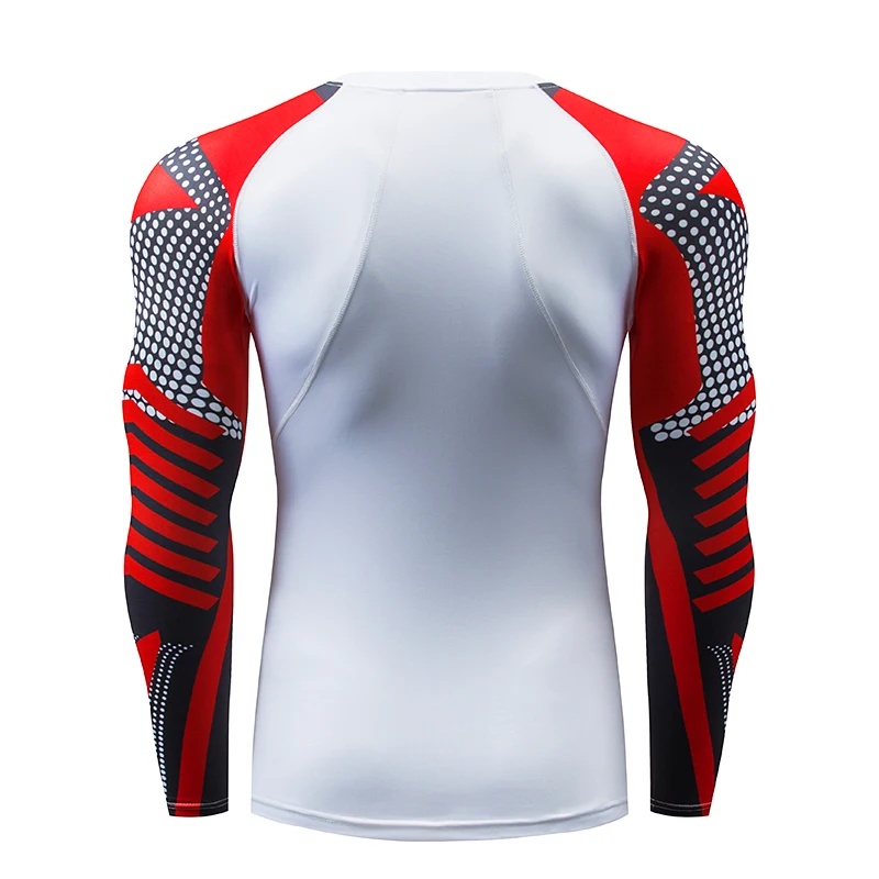 Winter sunscreen brand clothing men's jogging t-shirt gym flower arm long sleeve MMA running cycling training union | Спорт и