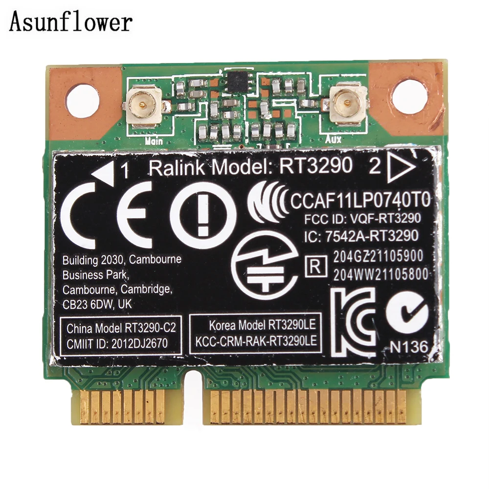 RT3290 802.11b/g/n 150 Мбит/с Беспроводная Bluetooth Lan Половина Мини wifi карта для hp сетевая карта
