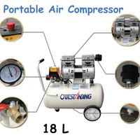 18l dental laboratory mobile air compressor machine small air compressor oil free silent air compressor machine 220v
