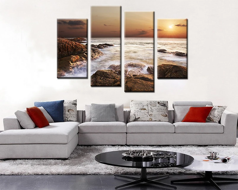 Настенная картина Океан 4 панели без рамки|panel painting|canvas printscuadros decoracion |