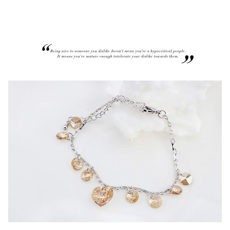 Joyashiny богемные подлинные кристаллы Сваровски подвеска в виде сердца Женские