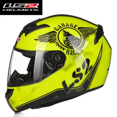Fluorescent yellow LS2 FF352 анфас мото rcycle шлем мото гоночные шлемы Международный LS2 брендовый шлем ECE L XL XXL Размер - Цвет: Fluorescent yellow