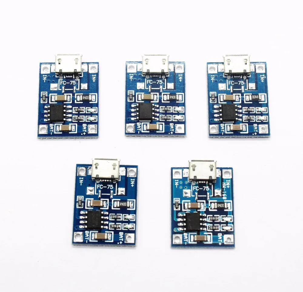 TP4056 5 в TENSTAR ROBOT 1A Micro USB 18650 литиевая батарея зарядная плата модуль зарядного