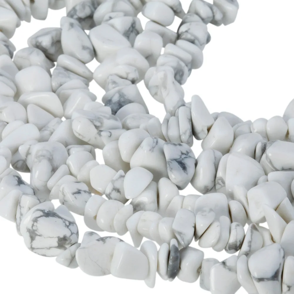 TUMBEELLUWA белая каменная крошка Howlite неравномерная форма просверленные свободные