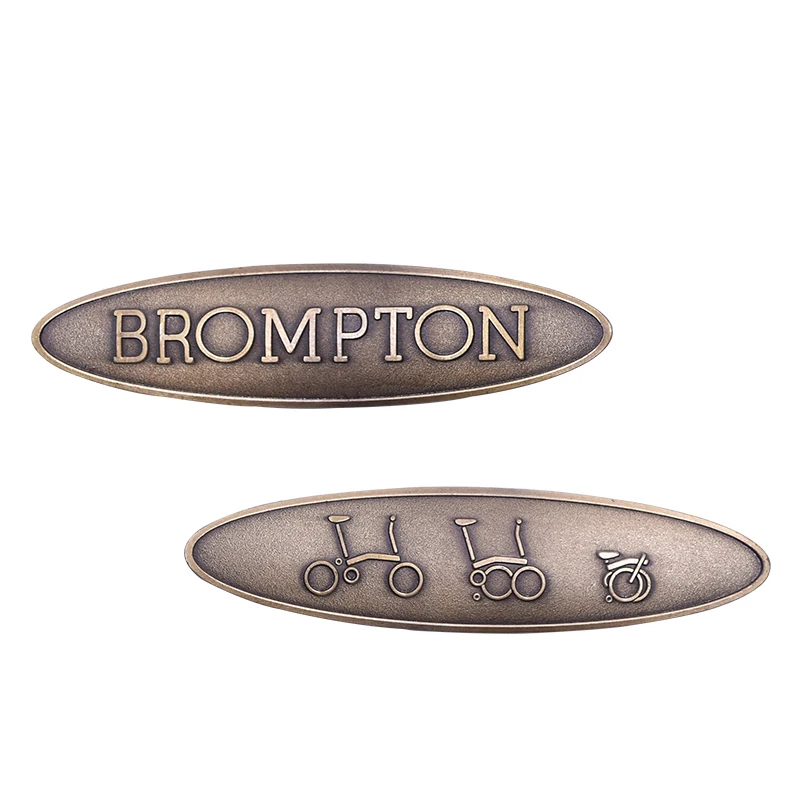 1 Set TWTOPSE, металлическая велосипедная наклейка s для Brompton Head, значок, наклейка на голову, вынос руля, руля для велосипеда, наклейка на велосипед, часть, аксессуары - Цвет: 1 Set