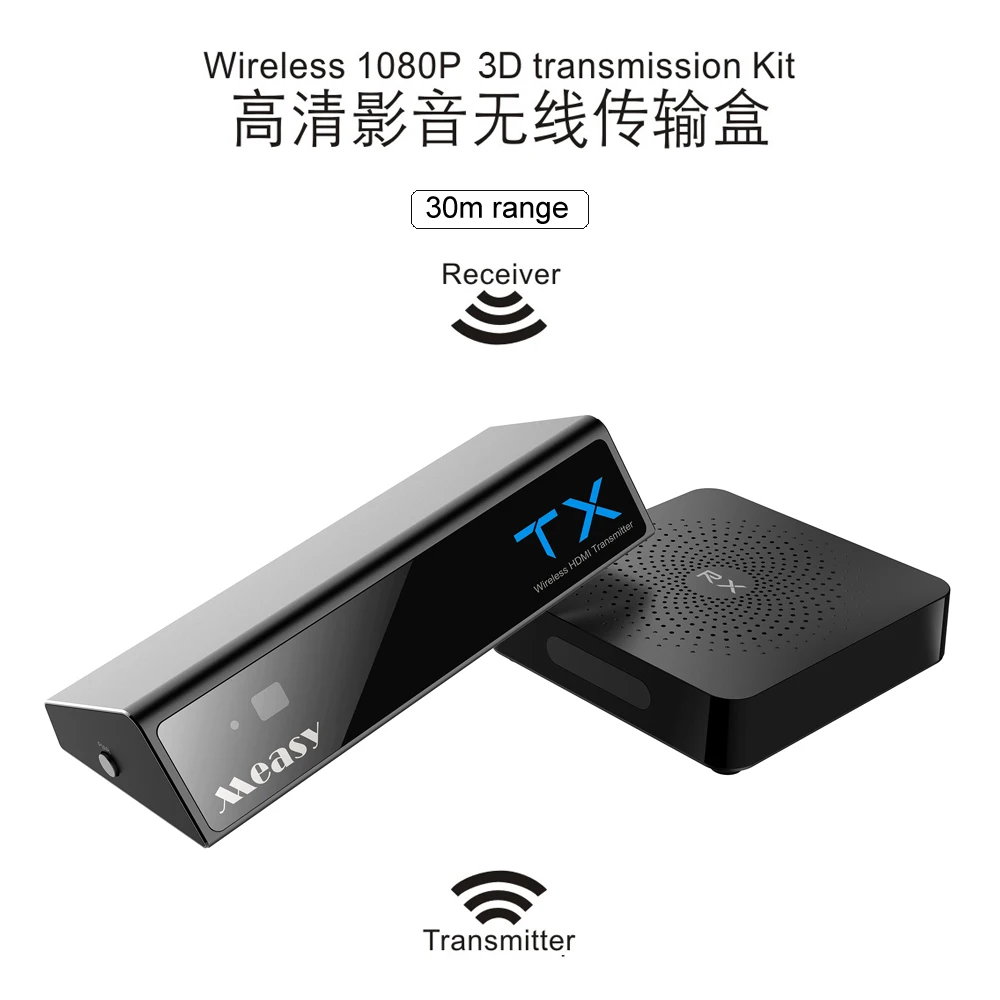 MEASY беспроводной HDMI W2H и MAX передатчик приемник до 30 м 100 футов поддержка 1080P 3D |