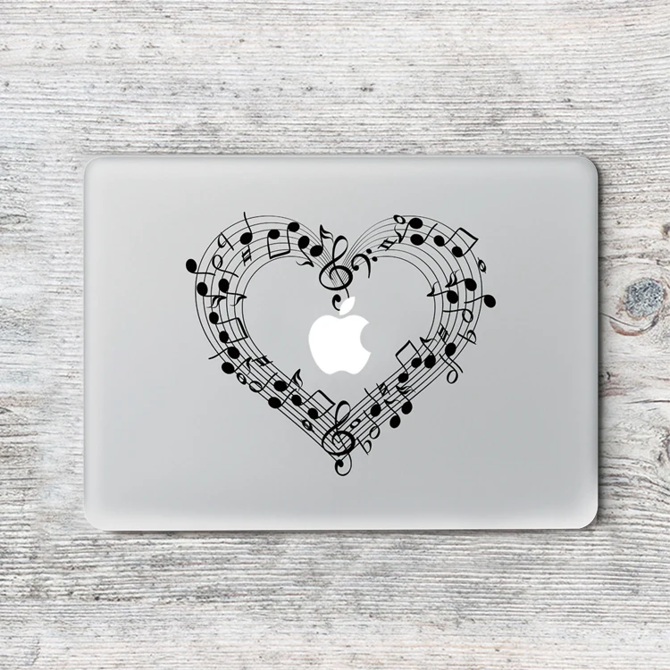 Наклейка Love music для ноутбука стикер MacBook Air/Pro/Retina 11 &quot13&quot 15 &quotкомпьютера Mac крутая