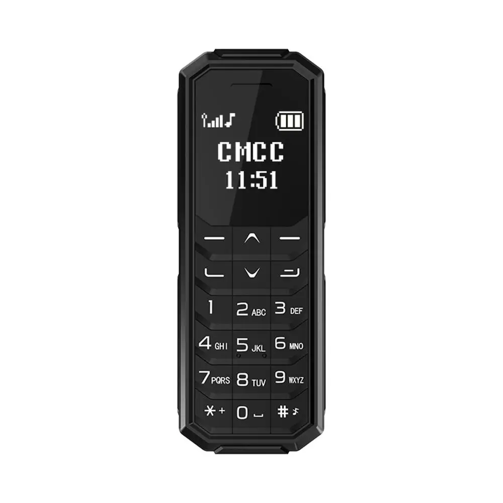 KK2 карманный беспроводной Bluetooth волшебный голос Мобильный телефон наушники набор маленький сотовый телефон волшебный голос русская клавиатура PK KK1 - Цвет: Черный