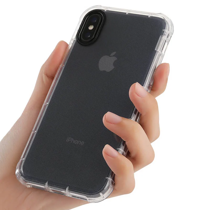 Phone Cases 4 Corner Airbag Shockproof Design Transparent Soft TPU Cover for iPhone X Xs Max XR 8 Plus 7 6 6S |
