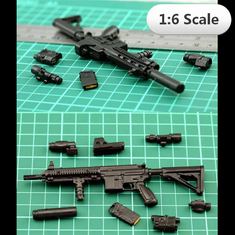 1:6 PUBG M416 HK416 винтовка сборка пистолет модель головоломки для сборки строительные кирпичи для фигурки