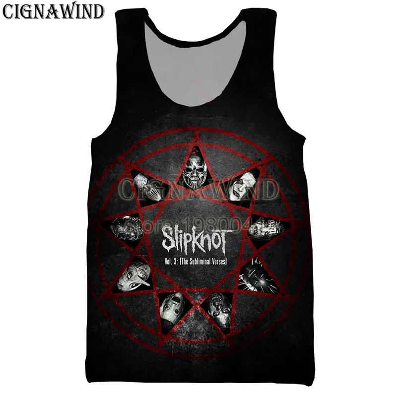 05 Новая мода жилет для мужчин/женщин хип хоп группа Slipknot 3D Печать Жилеты Повседневный Harajuku стиль уличная Бодибилдинг топы - Цвет: 05
