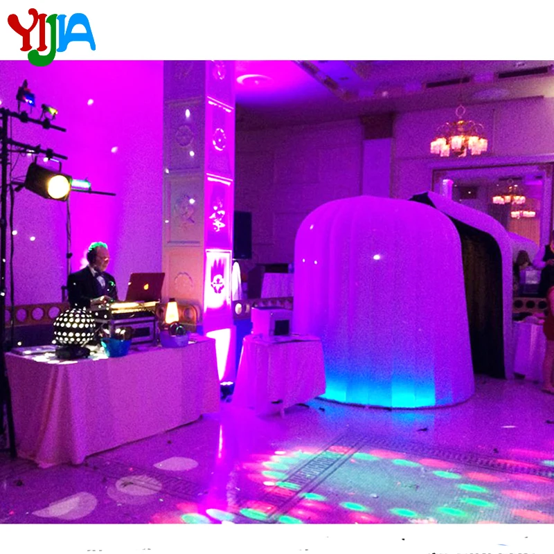 Высококачественная надувная фотобудка купольная палатка со светодиодной лентой