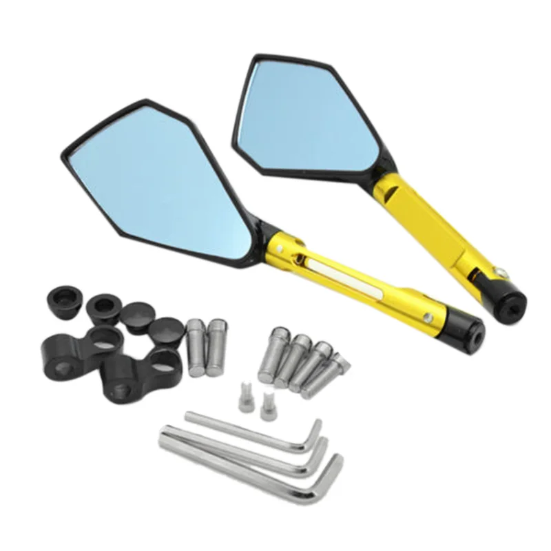 Yellow Авто-Мотоцикл Cnc алюминиевое зеркало заднего вида боковое зеркало Модификация аксессуары для Yamaha спортивный автомобиль Rizoma Моторс - Цвет: Yellow