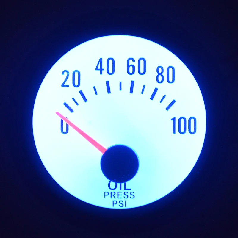 Дракон манометр 2 &quot52 мм Автомобильный Масляный Пресс метр Синий свет 0 ~ 100 PSI