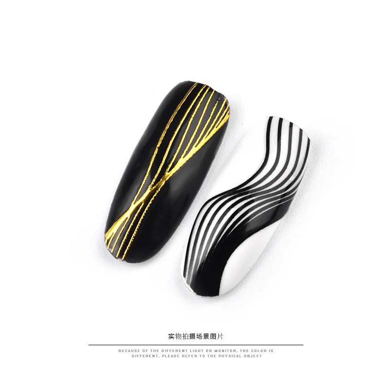 120 pcs Nail Art Stickers Laser Gold Metal Stripe Line Tape Self-Adhesive Transfer Foils Decals DIY Tips Manicure Decoration | Красота и