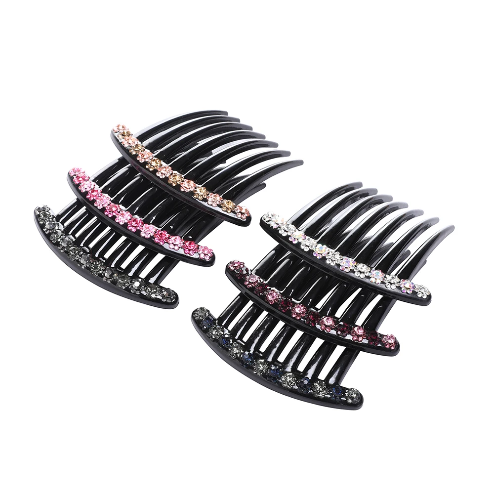 Гребни для волос Molans с инкрустацией цветами элегантные женские аксессуары