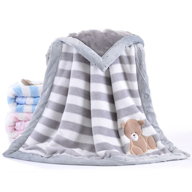 Siyubebe детское одеяло младенческое Bebe уплотненный фланелевый Пеленальный конверт коляска мультяшное одеяло постельные принадлежности для н...