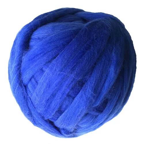 RoyalBlue 1000 г 6 см толстые модные супер толстые пряжи мягкая мериносовая шерстяная пряжа ровинг Спиннинг для руки Вязание ручной вязки одеяло - Цвет: RoyalBlue